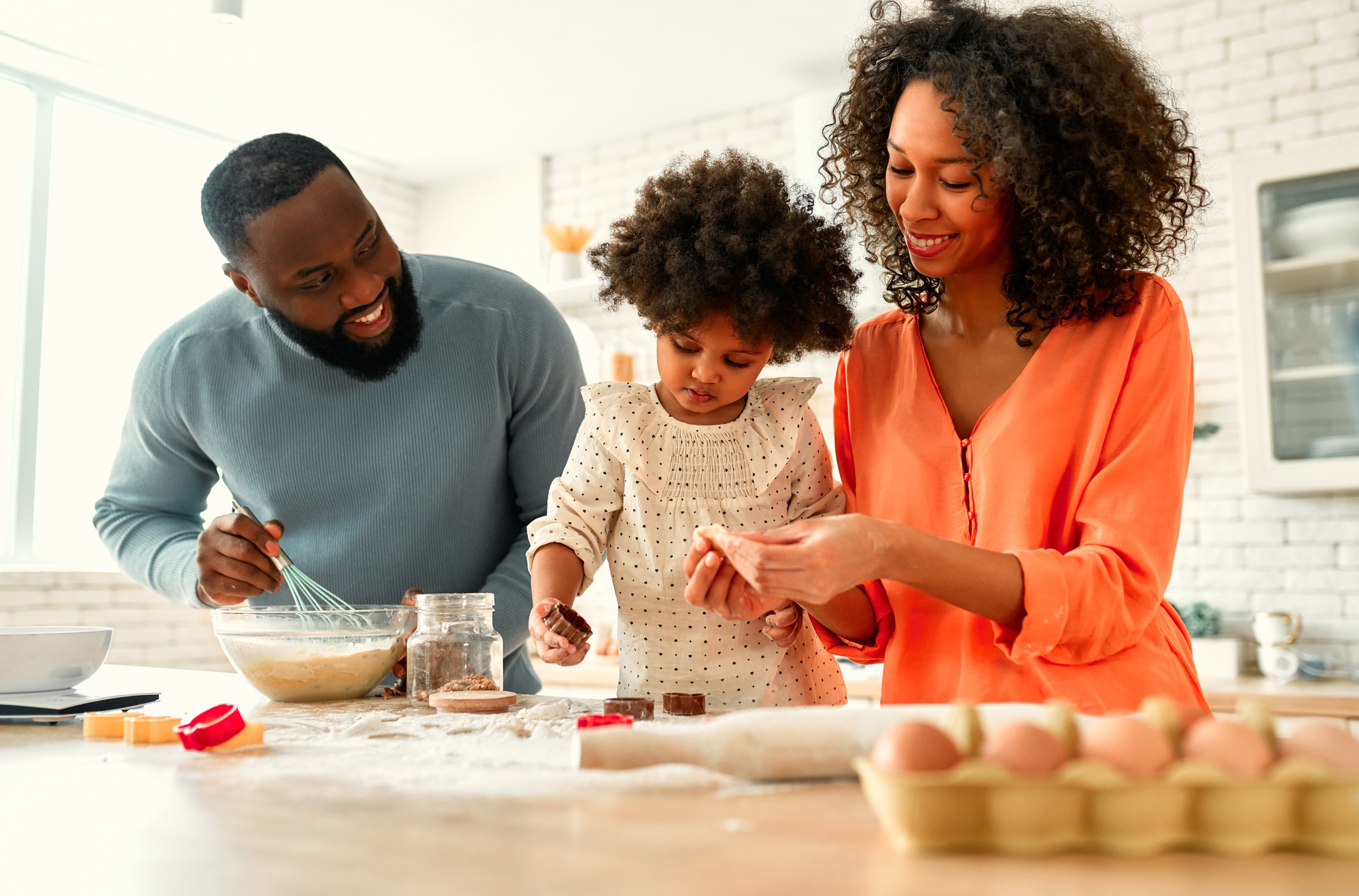 African american family at home
